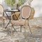 Merrick Lane Celia Stacking Thonet Bistro Style Chair, PE Rattan Seat, and Metal Frame for Indoor/Outdoor Use